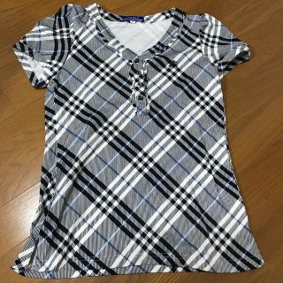 バーバリーブルーレーベル(BURBERRY BLUE LABEL)の値下げ！バーバリー ブルーレーベル　チェックTシャツ フリル(Tシャツ(半袖/袖なし))