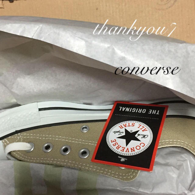 CONVERSE(コンバース)の【新品】コンバース converse ベージュ ローカット 24.5cm  レディースの靴/シューズ(スニーカー)の商品写真