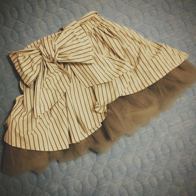 snidel♡ストライプリボンスカートスカート
