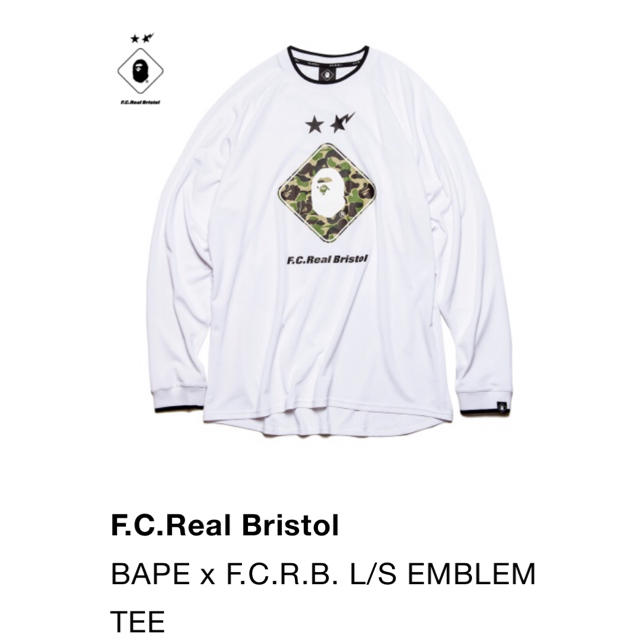 F.C.Real Bristol L/S TEAM EMBLEM TEE　コラボ