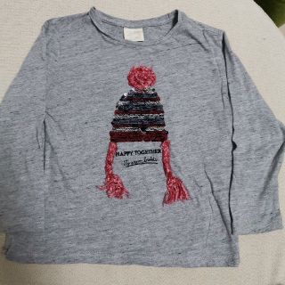 ザラキッズ(ZARA KIDS)のused ザラキッズスパンコールデザイン長袖トップス5/110 グレー(Tシャツ/カットソー)