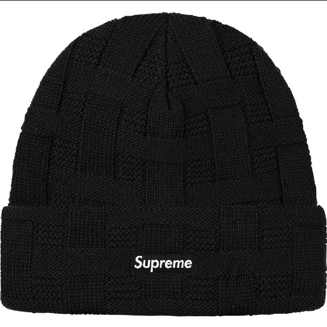 supreme Basket Weave Beanie black