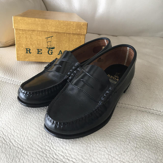 リーガル(REGAL)のREGAL コインローファー 黒 24センチ(ローファー/革靴)