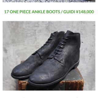 グイディ(GUIDI)のguidi  ANKLE BOOTS黒 美品 最終値引き (ブーツ)