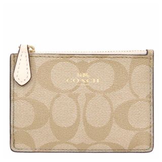 コーチ(COACH)のコーチ COACH 財布 コインケース ライトカーキ×チョーク 新品(コインケース)