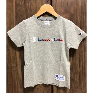 チャンピオン(Champion)のチャンピオン　半袖Tシャツ 刺繍ロゴ　グレー　130(Tシャツ/カットソー)