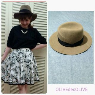 オリーブデオリーブ(OLIVEdesOLIVE)のOLIVE＊変形中折れつば広ハット(ハット)