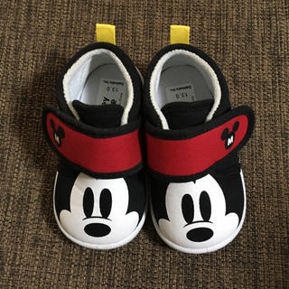 ディズニー(Disney)の【美品】ミッキー ベビー靴  13cm 履きやすい 中敷き外せます(その他)