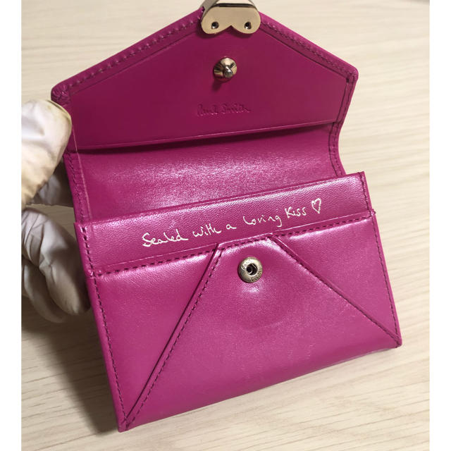 Paul Smith(ポールスミス)のポールスミス　ラブレター 名刺入れ　ピンク レディースのファッション小物(名刺入れ/定期入れ)の商品写真