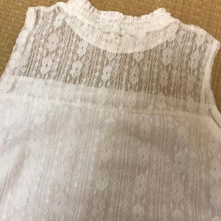 シマムラ(しまむら)のりりっち様専用　ノースリーブレーストップス♡しまむら♡Lサイズ(カットソー(半袖/袖なし))