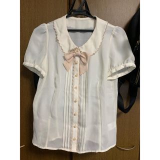 レッセパッセ(LAISSE PASSE)のレッセパッセ☆リボンブラウス新品(シャツ/ブラウス(半袖/袖なし))