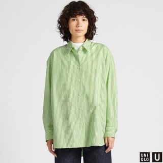 ユニクロ(UNIQLO)のUNIQLO（ユニクロ）おしゃれなグリーンのコットンシャツ★(シャツ/ブラウス(長袖/七分))