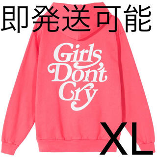ジーディーシー(GDC)のGirls Don't Cry Logo Hoody レッド ピンク XL(パーカー)