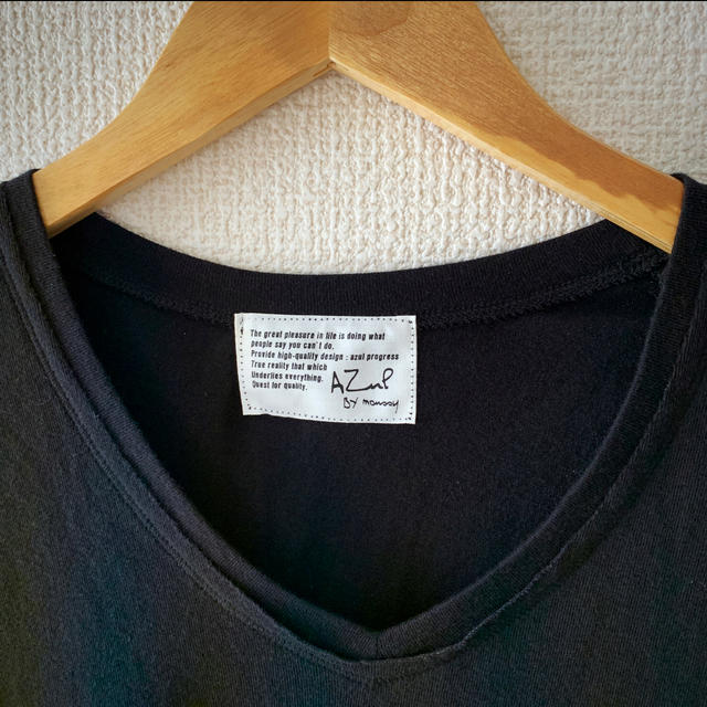 AZUL by moussy(アズールバイマウジー)のAZUL BY MOUSSY  men's ロンT 黒　xsサイズ メンズのトップス(Tシャツ/カットソー(七分/長袖))の商品写真