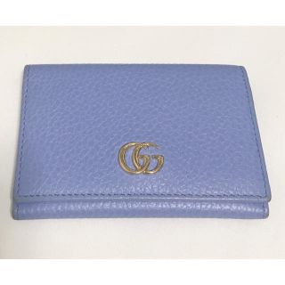 グッチ(Gucci)のてぃむ様専用　　包装付き！　グッチ　名刺入れ　カードケース　ブルー(名刺入れ/定期入れ)