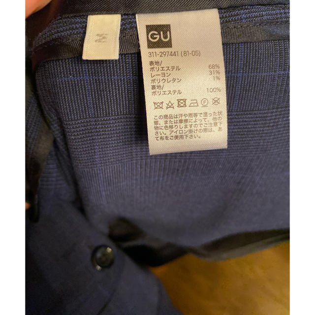 GU(ジーユー)の大幅値引き！☆美品☆GU セットアップ　濃紺グレンチェック　Mサイズ メンズのスーツ(セットアップ)の商品写真