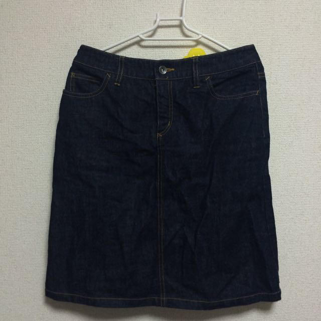 MUJI (無印良品)(ムジルシリョウヒン)の無印良品 デニムスカート レディースのスカート(ひざ丈スカート)の商品写真