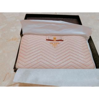 プラダ(PRADA)のPRADA / プラダ 長財布 クラッチバッグ ピンク(財布)