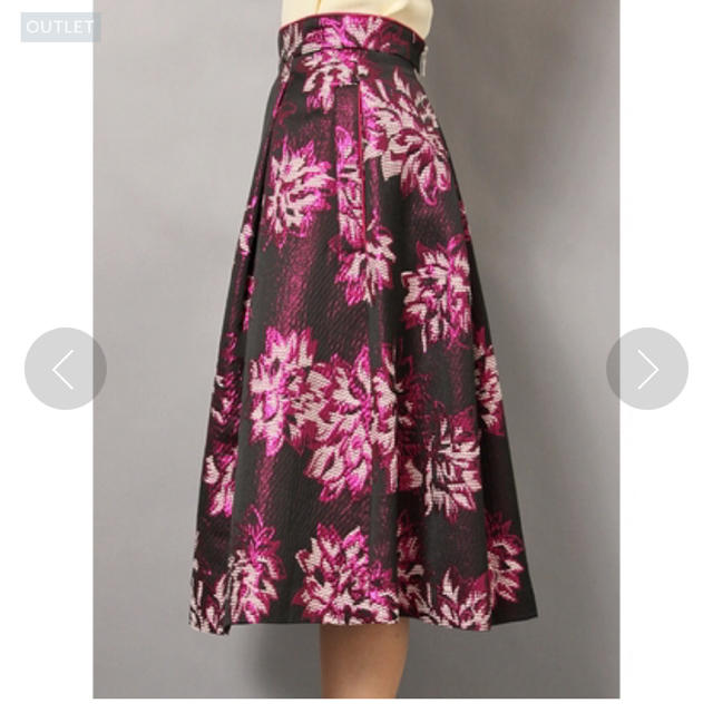 SNIDEL(スナイデル)のジャガードフレアミドルスカート レディースのスカート(ひざ丈スカート)の商品写真