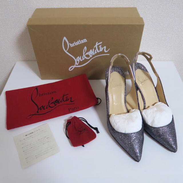 Christian Louboutin(クリスチャンルブタン)のクリスチャンルブタン / バックストラップ ミュール グリッター パンプス レディースの靴/シューズ(ハイヒール/パンプス)の商品写真