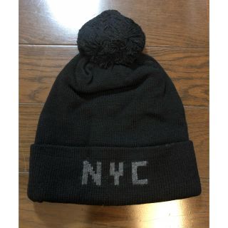 ドゥーズィエムクラス(DEUXIEME CLASSE)のドゥーズィエムクラス★NYCニット帽★ブラック★美品(ニット帽/ビーニー)