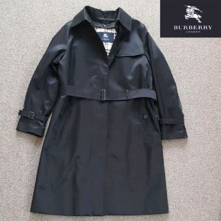 バーバリー(BURBERRY)のバーバリー  シングルトレンチコート 黒 42(トレンチコート)