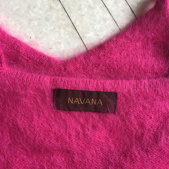 NAVANA(ナバーナ)のアンゴラ ニットキャミソール レディースのトップス(ニット/セーター)の商品写真