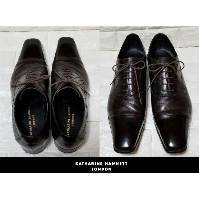 KATHARINE HAMNETT(キャサリンハムネット)の✿KATHALINE HAMNETT✿ストレートチップ 27.0cm 黒茶 メンズの靴/シューズ(ドレス/ビジネス)の商品写真