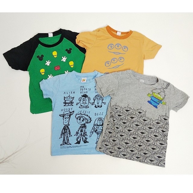 UNIQLO(ユニクロ)のUNIQLO ユニクロ ディズニー Tシャツ 4枚セット★サイズ100  キッズ/ベビー/マタニティのキッズ服男の子用(90cm~)(Tシャツ/カットソー)の商品写真