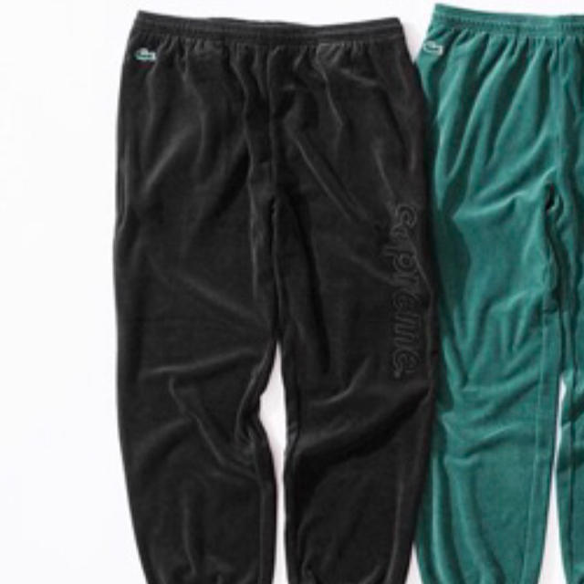 メンズsupreme lacoste velour track pants