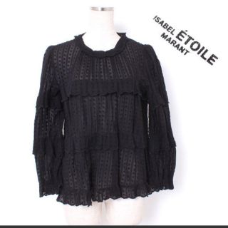 イザベルマラン(Isabel Marant)のISABEL ETOILE コットンブラウス　サイズ36 黒(シャツ/ブラウス(長袖/七分))