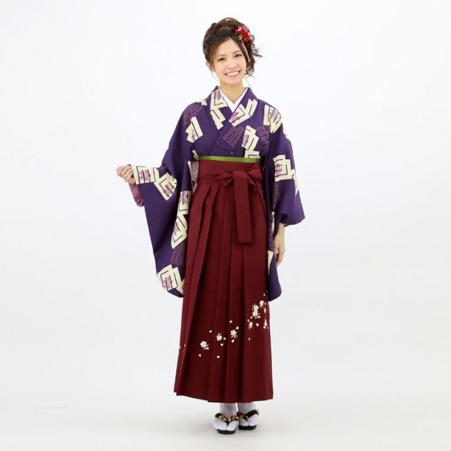 卒業式 袴 女性  袴セット 卒業式袴セット2尺袖着物4セット