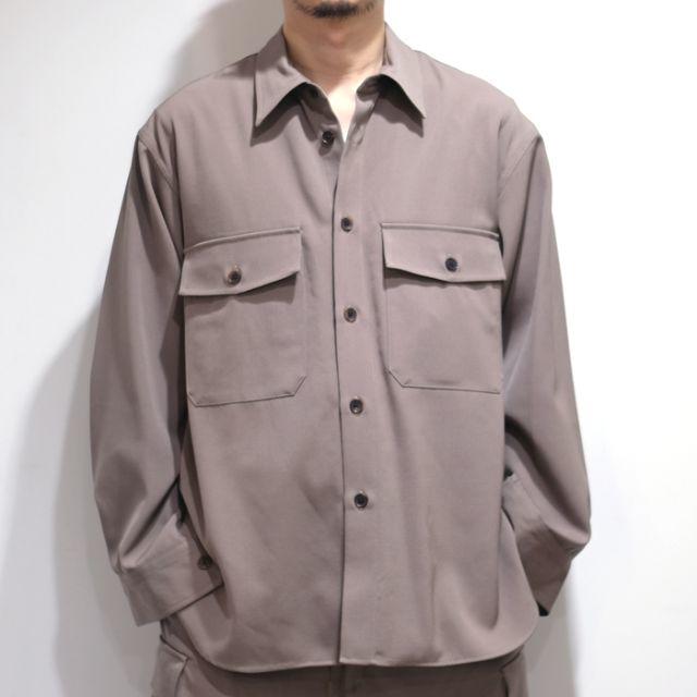 美品 auralee wool max gabardine shirt 19aw