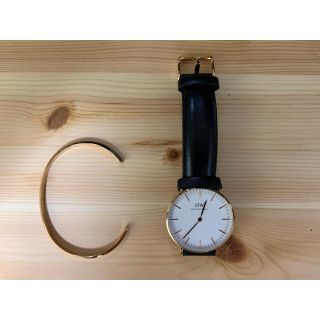 ダニエルウェリントン(Daniel Wellington)のダニエルウェリントン 腕時計、バングル（ゴールド）(腕時計(アナログ))