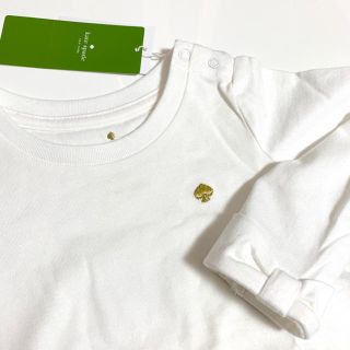 ケイトスペードニューヨーク(kate spade new york)のnoyu様専用♡新品 ケイトスペード 袖リボンカットソー 白 ロンT 90(Tシャツ/カットソー)