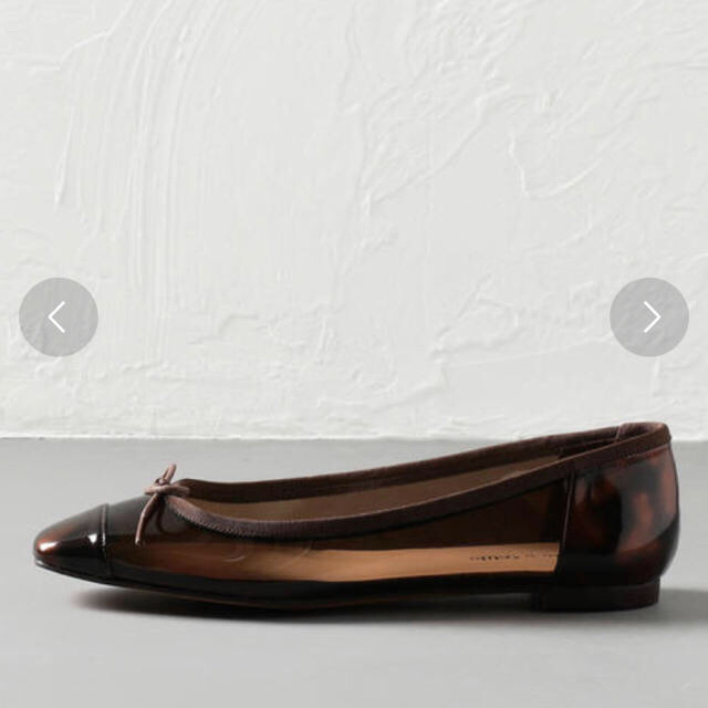 Odette e Odile(オデットエオディール)のオデットエオディール  PVCバレエコンビパンプス　ダークブラウン レディースの靴/シューズ(バレエシューズ)の商品写真