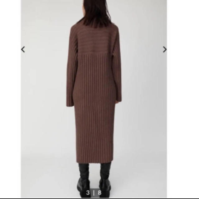 moussy(マウジー)のmoussy SWITCHING RIB TURTLE DRESS レディースのワンピース(ロングワンピース/マキシワンピース)の商品写真