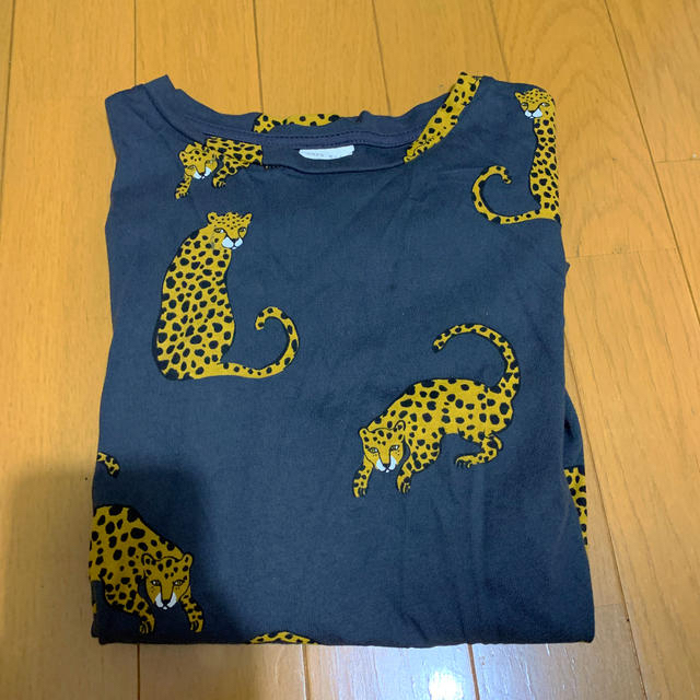 ZARA KIDS(ザラキッズ)のZARA KIDS ヒョウ柄　ネイビー　9部丈 レディースのトップス(カットソー(長袖/七分))の商品写真