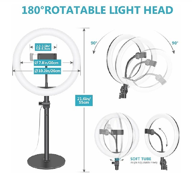 丸ライト！動画配信にピッタリ！特殊ライト！ スマホ/家電/カメラのカメラ(ストロボ/照明)の商品写真