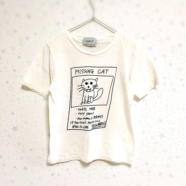 YAECA(ヤエカ)のYAECA 猫Tシャツ…❤︎ レディースのトップス(Tシャツ(半袖/袖なし))の商品写真