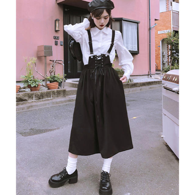 Bubbles(バブルス)のBLACK BUNNYS ♡ fancy long skirt レディースのスカート(その他)の商品写真