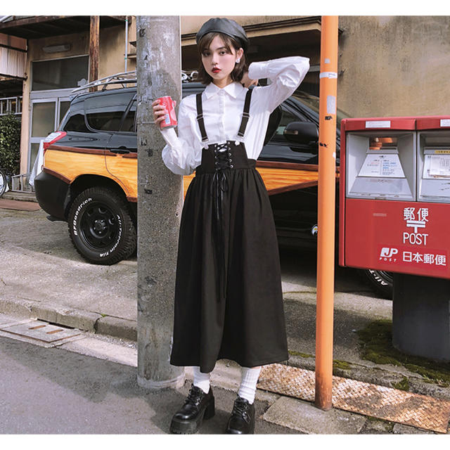 Bubbles(バブルス)のBLACK BUNNYS ♡ fancy long skirt レディースのスカート(その他)の商品写真