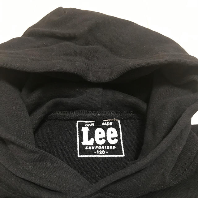 Lee(リー)のLee 黒スウェットパーカー 120 キッズ/ベビー/マタニティのキッズ服男の子用(90cm~)(その他)の商品写真