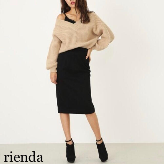 rienda(リエンダ)の【値下げ可能】rienda 新品タグ付き PatternタイトJ／WミディSK レディースのスカート(ひざ丈スカート)の商品写真