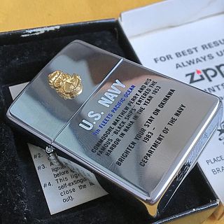 ジッポー(ZIPPO)のZIPPO US NAVY 米海軍 金紋章 ヴィンテージ 美品(タバコグッズ)