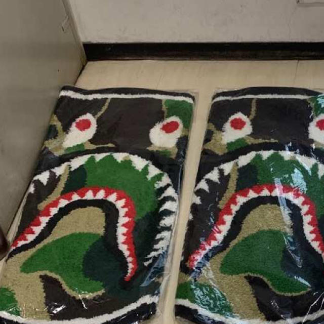 A BATHING APE ABC CAMO SHARK RUG