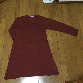 【まこっちゃん様専用】soulberry ニットワンピース レンガ色 L(ひざ丈ワンピース)