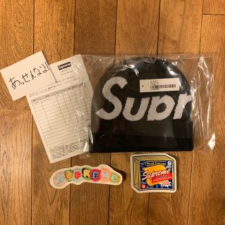 シュプリーム(Supreme)の19AW Supreme big logo beanie black(ニット帽/ビーニー)