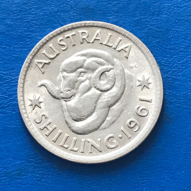 1961年オーストラリア1シリング銀貨重さ約5.6g/500silverの通販 by 浜名湖の主's shop｜ラクマ
