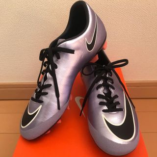 ナイキ(NIKE)の美品☆NIKE マーキュリアル ベロチⅡ HG-V(パープル×ブラック)(シューズ)